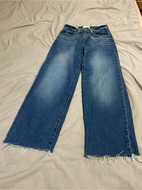 Universal Thread Women's Denim Blue Jeans 90s Baggy Midrise Size 00S Inseam 27in